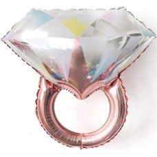 Шар Фигура, Кольцо с бриллиантом, Розовое Золото, 
