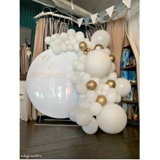 Фотозона из воздушных шаров на свадьбу № 1