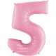 Цифра 5 розовая пастель